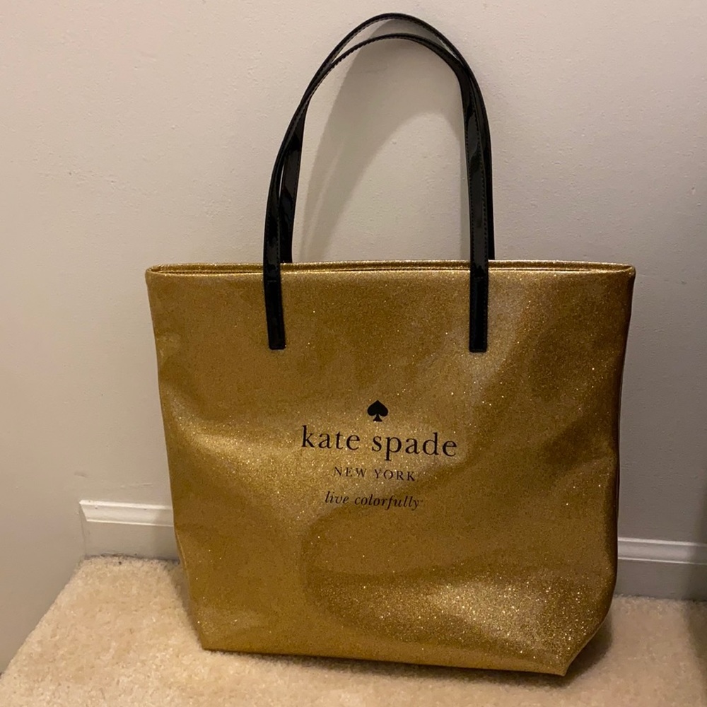 Kate Spade Gold Sparkle Tote